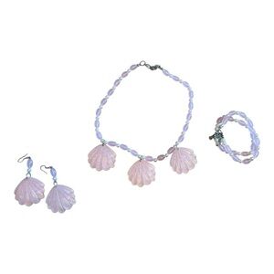 Light Pink Shell Jewelry Set